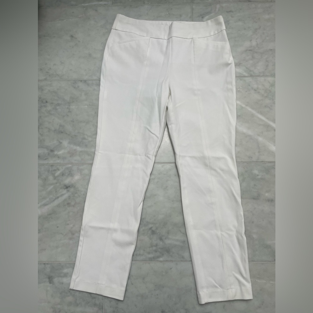 So Slimming by Chicos white pants | dress casual | stretch | size 1 short